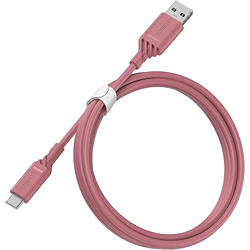 OtterBox verstärktes USB-A auf USB-C Kabel, Ladekabel für Smartphone und Tablet, Ultra-Robust und getestet auf Biegsamkeit und Flexibilität, 1M, Rosa von OtterBox