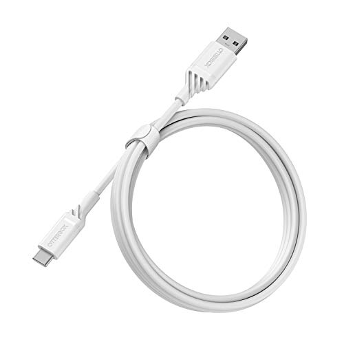 OtterBox verstärktes USB-A auf USB-C Kabel, Ladekabel für Smartphone und Tablet, Ultra-Robust und getestet auf Biegsamkeit und Flexibilität, 1M, Weiß von OtterBox