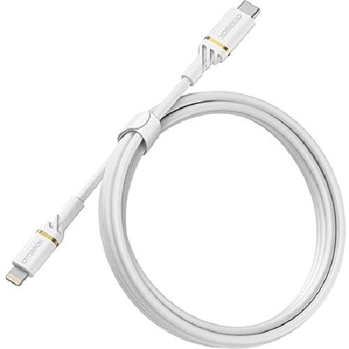 OtterBox verstärktes USB-C auf Lightning Kabel, Mfi zertifiziert, Schnelllade Kabel für iPhone und iPad, Ultra-Robust und getestet auf Biegsamkeit und Flexibilität, 1M, Weiß von OtterBox
