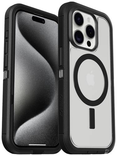 Otterbox Defender XT Backcover Apple iPhone 15 Pro Transparent, Schwarz MagSafe kompatibel von OtterBox