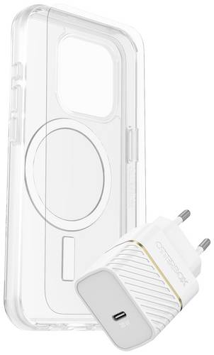 Otterbox KIT EU Hülle + Schutzglas + Ladegerät Set Apple iPhone 15 Pro Transparent, Weiß MagSafe Otterbox KIT EU Hülle + Schutzglas + Ladegerät Set Apple iPhone 15 Pro Transparent, Weiß MagSafe von OtterBox