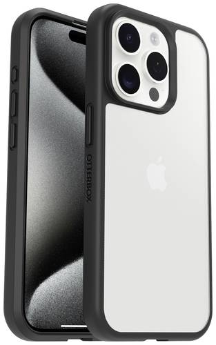 Otterbox React Backcover Apple iPhone 15 Pro Transparent, Schwarz Induktives Laden von OtterBox
