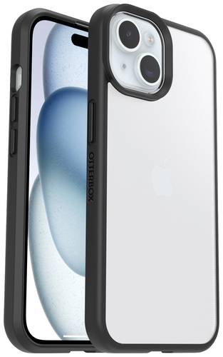 Otterbox React Backcover Apple iPhone 15 Transparent, Schwarz Induktives Laden von OtterBox