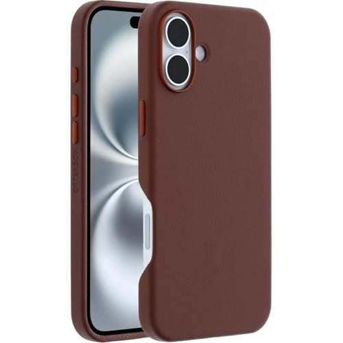 OtterBox Symmetry Series Cactus Leather MagSafe Hülle für iPhone 16 Plus, stoßfest, sturzsicher, dünne Schutzhülle, 3X getestet nach Militärstandard, Braun von OtterBox