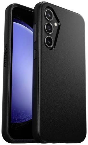 Otterbox Symmetry Series Case Backcover Samsung Galaxy S23 FE Schwarz Stoßfest, Induktives Laden von OtterBox