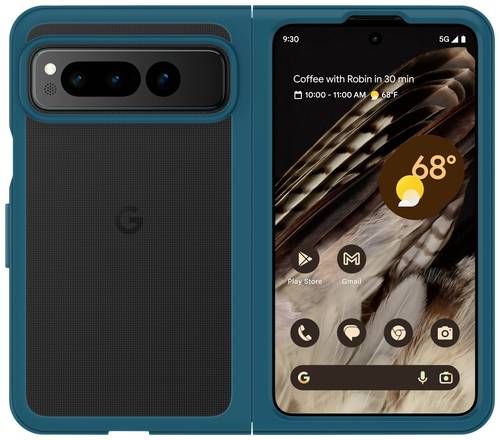 Otterbox Thin Flex Backcover Google Pixel Fold Transparent, Blau Stoßfest von OtterBox