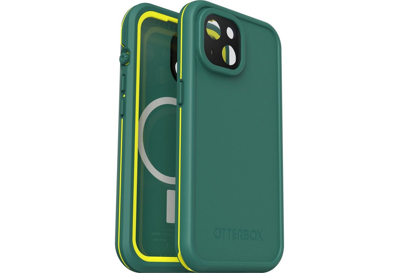 Otterbox Backcover Fre MagSafe Cover für Apple iPhone 15, Bildschirmschutz und Anschlusabdeckung 360 Grad Schutz von Otterbox