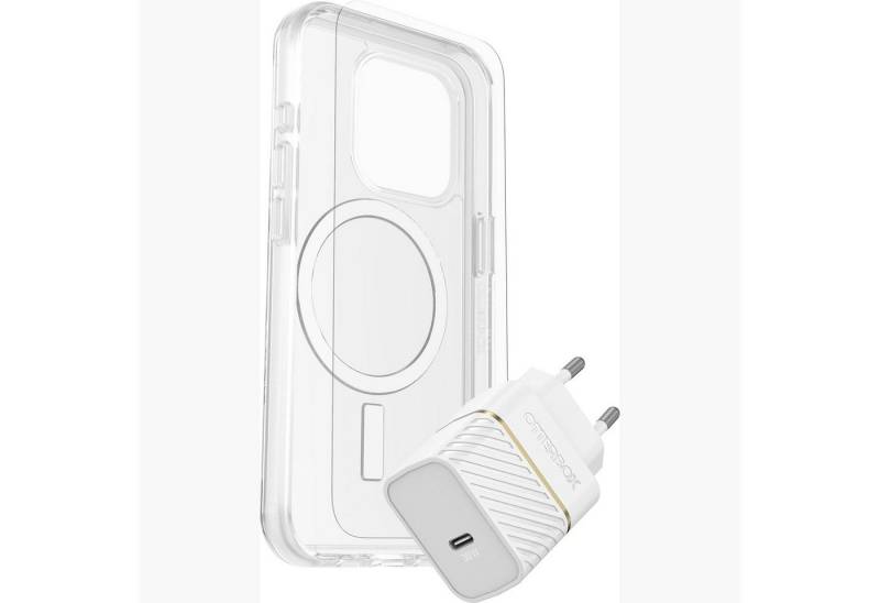 Otterbox Backcover Symmetry Clear MagSafe Hülle,Glass,Charger KIT für iPhone 15 Plus, Protection und Power Kit, DROP+, widerstandsfähig, Kantenschutz von Otterbox