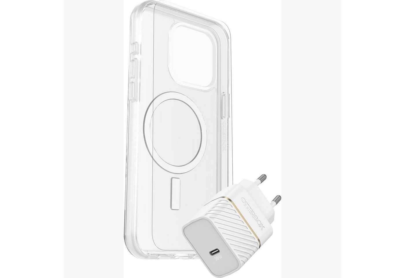 Otterbox Backcover Symmetry Clear MagSafe Hülle,Glass,Charger KIT für iPhone 15 Plus, Protection und Power Kit, DROP+, widerstandsfähig, Kantenschutz von Otterbox