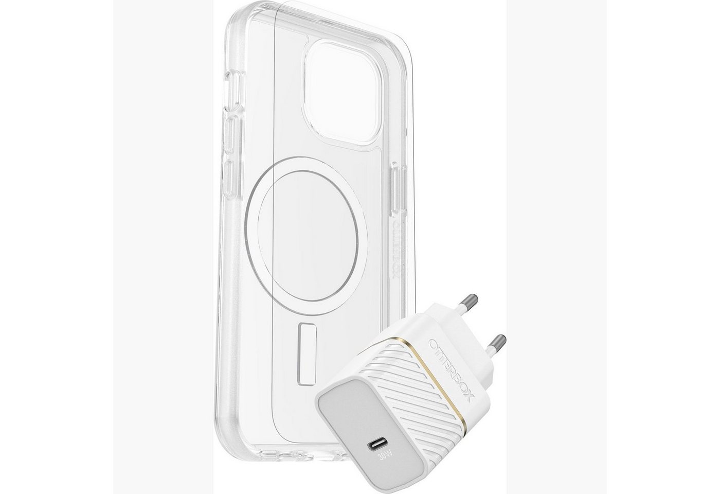 Otterbox Backcover Symmetry Clear MagSafe Hülle,Glass,Charger KIT für iPhone 15 Plus, Protection und Power Kit, DROP+, widerstandsfähig, Kantenschutz von Otterbox