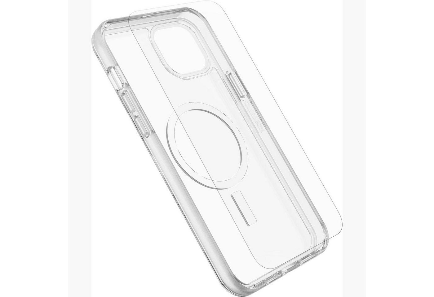 Otterbox Backcover Symmetry Hülle Apple iPhone 15 Plus, MagSafe inkl Schutzglas, 3x getestet nach Militärstandard und Premium Glass Displayschutz von Otterbox