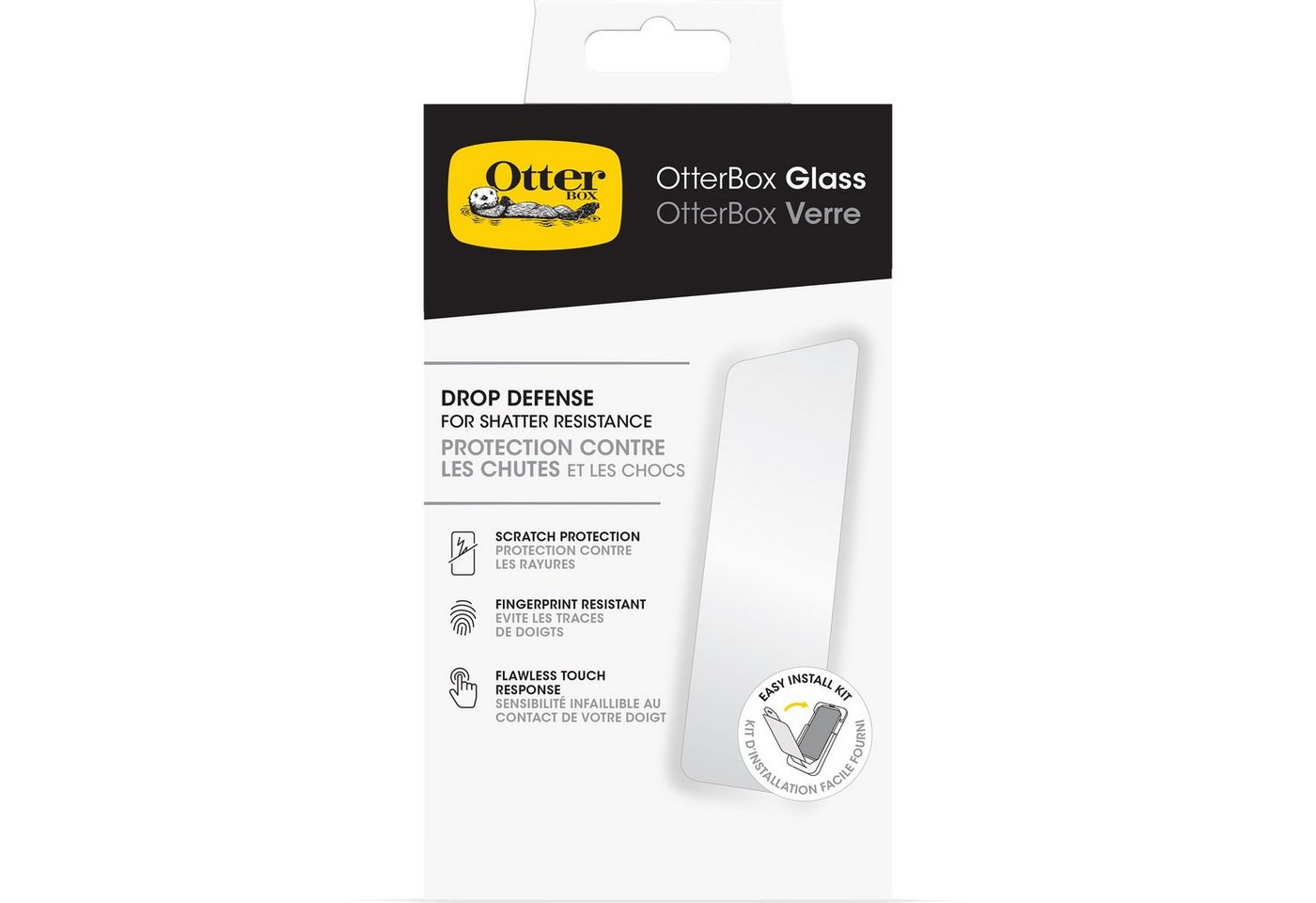 Otterbox Glass Displayschutz für Apple iPhone 15 Pro, gehärtetes Glas für Apple iPhone 15 Pro, Displayschutzglas, Schutz vor Brüchen, Kratzern und Stürzen, Displayschutzfolie von Otterbox