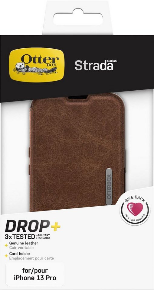 Otterbox Handyhülle Strada Folio Series für Apple iPhone 13 Pro, Espresso Brown von Otterbox