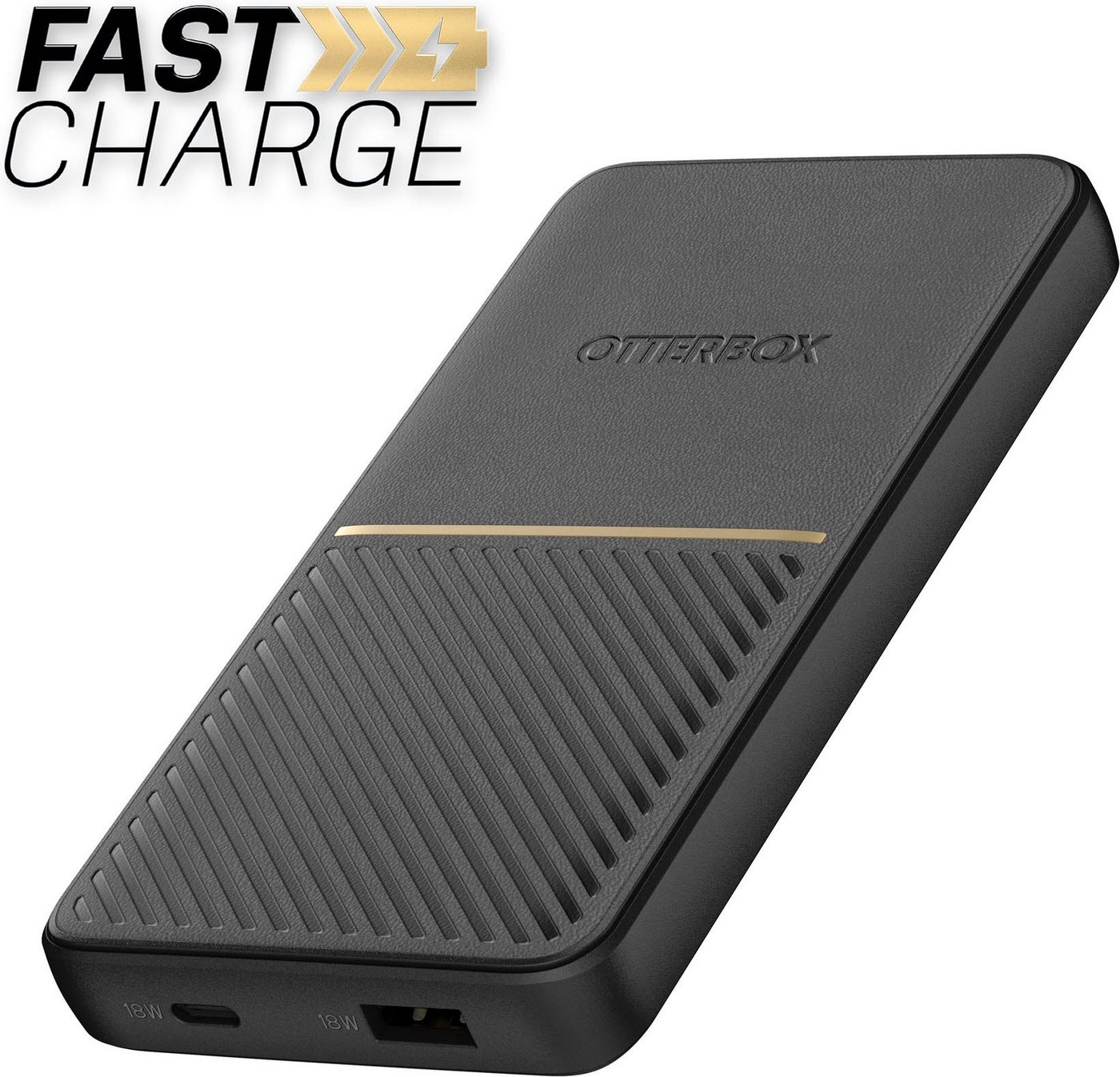 Otterbox Power Bank, schnelles Laden, 10000 mAh externer Akku mit USB-A USB-C Powerbank 10000 mAh (1 St), Status LED, schlankes, sturzgeschütztes robustes Design von Otterbox