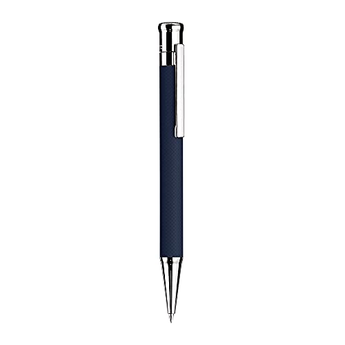 Otto Hutt Bleistift D04 Messing Blau-Platin Karo Guillochierung matt 13,3cm, Minengröße 0,7mm, 002-11251, Mehrfarbig von Otto Hutt
