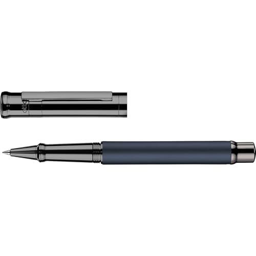 Otto Hutt Design 04 Tintenroller in Blau Matt aus Metall hergestellt, Länge: 13.3cm, Durchmesser 10.8mm, Gewicht 42.1gr., 009-11628 von Otto Hutt