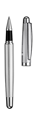 Otto Hutt design 02 Tintenroller 009-61048 – Rollerball aus 925er Sterling Silber mit Streifen Guilloche in der Farbe Silber – Mit Großraummine M, blau Otto Hutt design 02 Tintenroller 009-61048 – Rollerball aus 925er Sterling Silber mit Streifen Guilloche in der Farbe Silber – Mit Großraummine M, blau von Otto Hutt