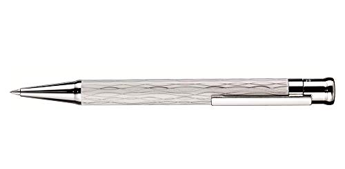 Otto Hutt design 04 Bleistift 002-61972 – Bleistift mit hochwertiger Beschichtung und Wellen Guillochierung in der Farbe Weiß – Mit 0,7-Millimeter-Minen und Radiergummi von Otto Hutt