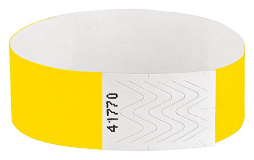 OTWIS Einlassbänder, Eintrittsbänder, Kontrollarmband, Farbe:gelb, Größe:100 Stück von Otwis Plastik