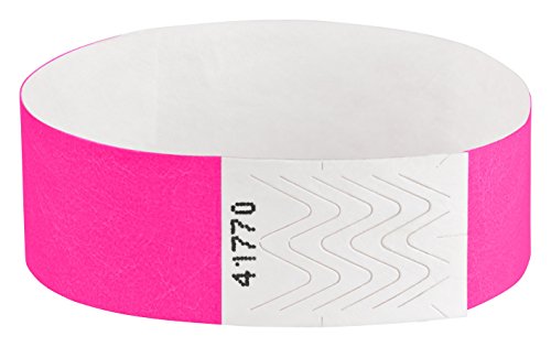 OTWIS Einlassbänder, Eintrittsbänder, Kontrollarmband, Farbe:pink, Größe:100 Stück von Otwis Plastik