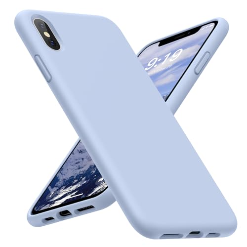 Ouxul Schutzhülle für iPhone X/Xs – schlanke Silikon-Gel-Gummi-Hülle, 14,7 cm (5,8 Zoll), Rundumschutz (Moranti Blau) von OuXul
