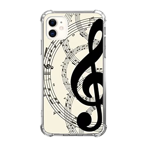 Ästhetische Musiknoten Hülle Kompatibel mit iPhone 11, Klassische Musik Festival Hülle für iPhone 11, Trendiges Einzigartiges Design TPU Bumper Cover Case von Oubliert