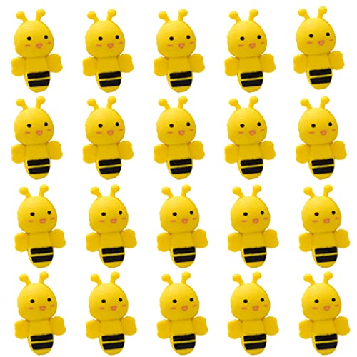 Ouceanwin 32 Stück Radiergummi Bienen Kinder Neuheit Tier Radiergummi Kleine Nette Cartoon Radiergummi Süße Radierer, Farbige Bleistift Radierer für Schule Hause Bürobedarf Schreibwaren von Ouceanwin