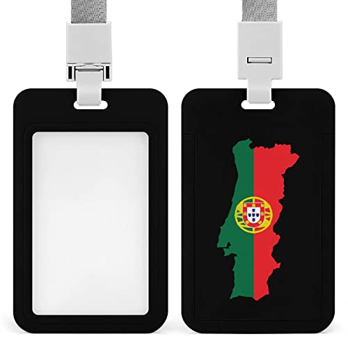 Portugal-Karte mit Flagge, Ausweishalter, modischer BadgeTag mit verstellbarem Schlüsselband Portugal-Karte mit Flagge, Ausweishalter, modischer BadgeTag mit verstellbarem Schlüsselband von Oudrspo
