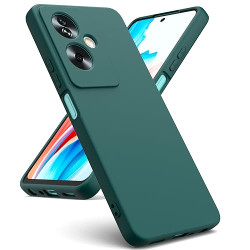 Oududianzi-Hülle Kompatibel mit Oppo A79 5G Hülle, [Flüssigsilikonhülle] [Innenseite Mikrofaser] Weiche TPU Schutzhülle aus Gummi Stoßfeste Silikongel Fall Hülle - Nachtgrün von Oududianzi