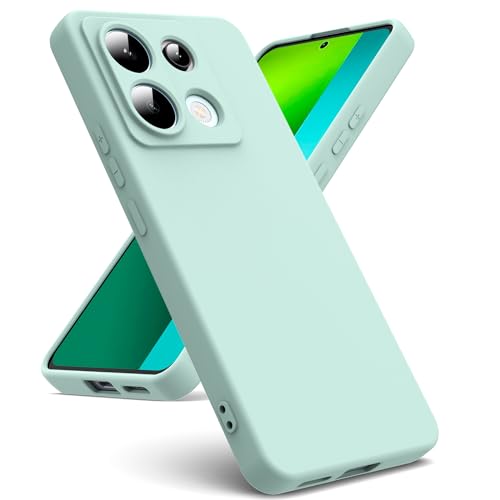 Oududianzi - Hülle Kompatibel mit Redmi Note 13 Pro 5G / Xiaomi Poco X6 5G, Flüssigsilikonhülle, Innenseite Mikrofaser, Weiche TPU Schutzhülle aus Gummi, Stoßfeste Silikongel Fall Hülle - Mint Oududianzi - Hülle Kompatibel mit Redmi Note 13 Pro 5G / Xiaomi Poco X6 5G, Flüssigsilikonhülle, Innenseite Mikrofaser, Weiche TPU Schutzhülle aus Gummi, Stoßfeste Silikongel Fall Hülle - Mint von Oududianzi