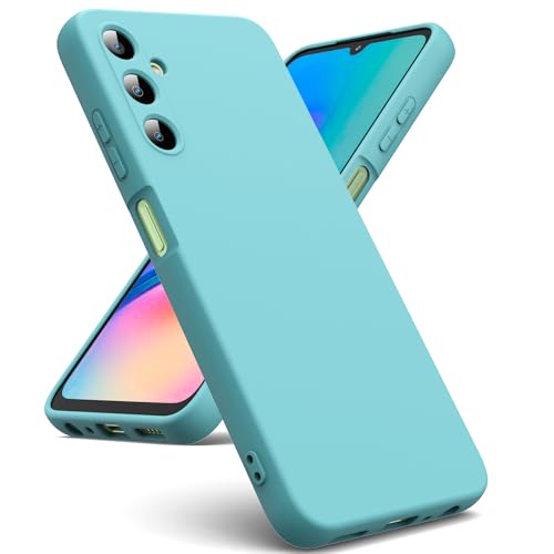 Oududianzi - Hülle Kompatibel mit Samsung Galaxy A05s Hülle, [Flüssigsilikonhülle] [Innenseite Mikrofaser] Weiche TPU Schutzhülle aus Gummi Stoßfeste Silikongel Fall Samsung A05s Hülle - LightBlue von Oududianzi