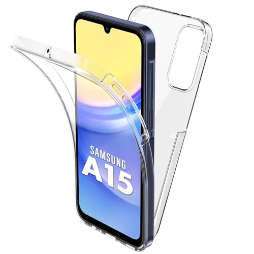 Oududianzi Hülle Kompatibel mit Samsung Galaxy A15 4G/5G,Ultradünne Transparente 360-Grad-Schutzhülle, TPU-Vorderseite und PC-Rückseite Hülle -Transparent Oududianzi Hülle Kompatibel mit Samsung Galaxy A15 4G/5G,Ultradünne Transparente 360-Grad-Schutzhülle, TPU-Vorderseite und PC-Rückseite Hülle -Transparent von Oududianzi