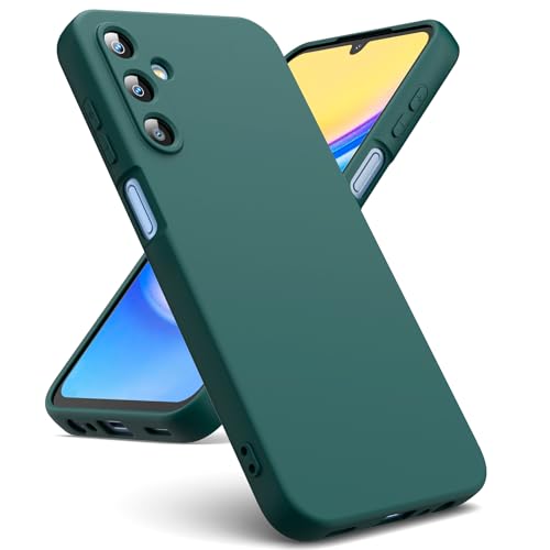 Oududianzi-Hülle Kompatibel mit Samsung Galaxy A15 4G / 5G Hülle, [Flüssigsilikonhülle] [Innenseite Mikrofaser] Weiche TPU Schutzhülle aus Gummi Stoßfeste Silikongel Fall Samsung A15 Hülle - Nachtgrün von Oududianzi