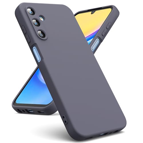 Oududianzi-Hülle Kompatibel mit Samsung Galaxy A15 4G / 5G Hülle, [Flüssigsilikonhülle] [Innenseite Mikrofaser] Weiche TPU Schutzhülle aus Gummi Stoßfeste Silikongel Fall Samsung A15 Hülle-Dunkelgrau von Oududianzi