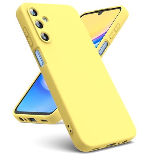 Oududianzi - Hülle Kompatibel mit Samsung Galaxy A15 4G / 5G Hülle, [Flüssigsilikonhülle] [Innenseite Mikrofaser] Weiche TPU Schutzhülle aus Gummi Stoßfeste Silikongel Fall Samsung A15 Hülle - Gelb von Oududianzi