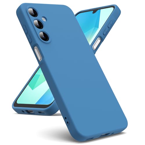 Oududianzi - Hülle Kompatibel mit Samsung Galaxy A16 4G / 5G Hülle, [Flüssigsilikonhülle] [Innenseite Mikrofaser] Weiche TPU Schutzhülle aus Gummi Stoßfeste Silikongel Fall Hülle - Blau von Oududianzi