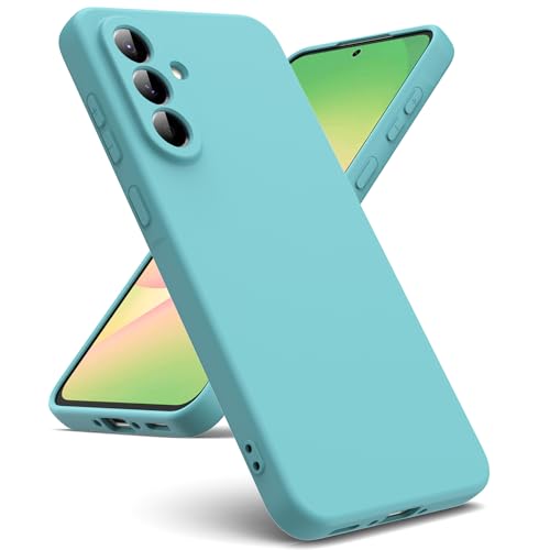 Oududianzi - Hülle Kompatibel mit Samsung Galaxy A56 5G Hülle, [Flüssigsilikonhülle] [Innenseite Mikrofaser] Weiche TPU Schutzhülle aus Gummi Stoßfeste Silikongel Fall Hülle - LightBlue von Oududianzi
