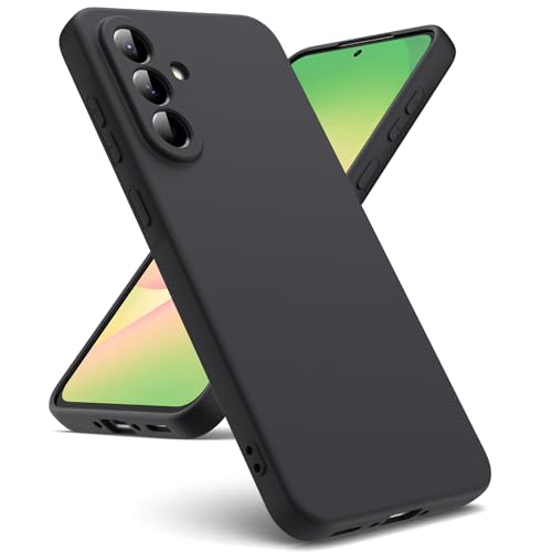 Oududianzi - Hülle Kompatibel mit Samsung Galaxy A56 5G Hülle, [Flüssigsilikonhülle] [Innenseite Mikrofaser] Weiche TPU Schutzhülle aus Gummi Stoßfeste Silikongel Fall Hülle - Schwarz von Oududianzi