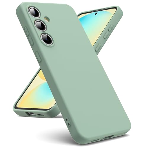 Oududianzi - Hülle Kompatibel mit Samsung Galaxy S24 FE 5G Hülle, [Flüssigsilikonhülle] [Innenseite Mikrofaser] Weiche TPU Schutzhülle aus Gummi Stoßfeste Silikongel Fall Hülle - Matcha von Oududianzi