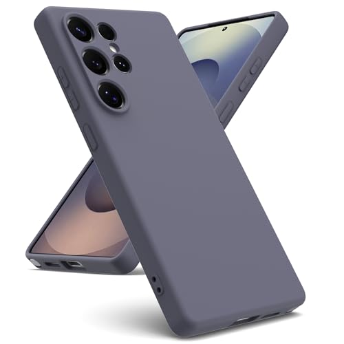 Oududianzi - Hülle Kompatibel mit Samsung Galaxy S25 Ultra 5G Hülle, [Flüssigsilikonhülle] [Innenseite Mikrofaser] Weiche TPU Schutzhülle aus Gummi Stoßfeste Silikongel Fall Hülle - Dunkelgrau von Oududianzi