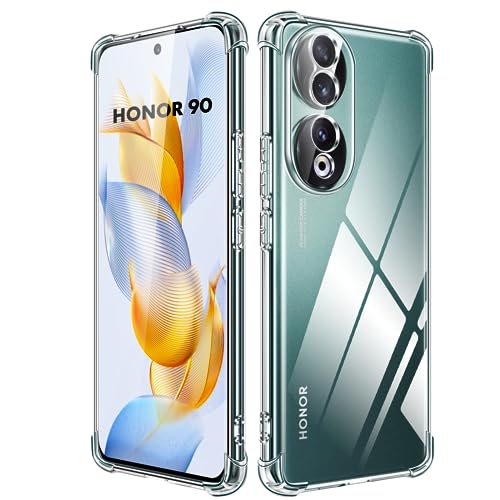 Oududianzi - Hülle für Honor 90, Handyhülle mit Stoßfestem Luftkissen-Stoßstange, Ultradünnes Weiches TPU-Silikonhülle -Transparent von Oududianzi