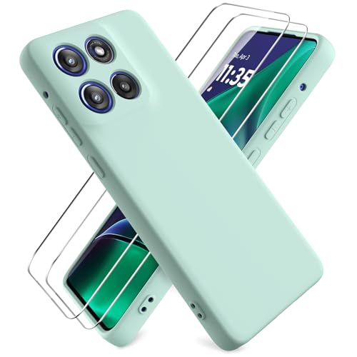 Oududianzi Hülle für Motorola Moto G Stylus 5G 2025 + 2 Stück Panzerglas Schutzfolie, Weich Flüssiges TPU Silikon Stoßfeste Schutzhülle - Mint Oududianzi Hülle für Motorola Moto G Stylus 5G 2025 + 2 Stück Panzerglas Schutzfolie, Weich Flüssiges TPU Silikon Stoßfeste Schutzhülle - Mint von Oududianzi