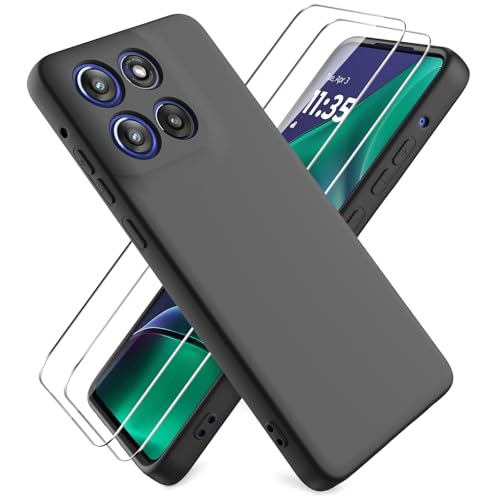 Oududianzi Hülle für Motorola Moto G Stylus 5G 2025 + 2 Stück Panzerglas Schutzfolie, Weiche Flüssige TPU Silikon Stoßfeste Schutzhülle - Schwarz Oududianzi Hülle für Motorola Moto G Stylus 5G 2025 + 2 Stück Panzerglas Schutzfolie, Weiche Flüssige TPU Silikon Stoßfeste Schutzhülle - Schwarz von Oududianzi