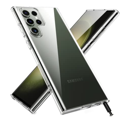 Oududianzi - Hülle für Samsung Galaxy S23 Ultra 5G Handyhülle, Schlank Klar Handyhülle Weich TPU Silikon Gel Case - Transparent von Oududianzi