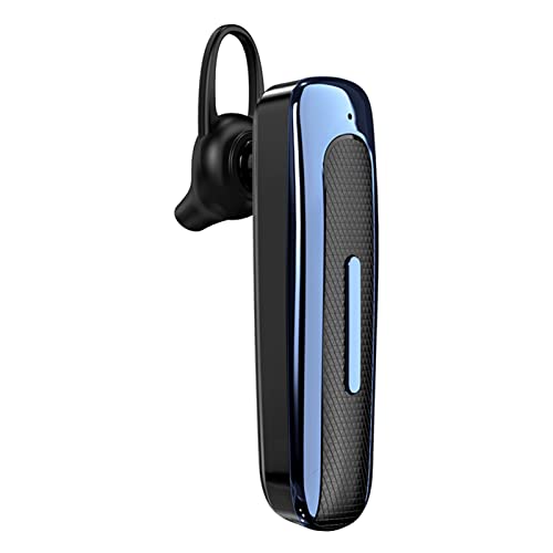 Ouitble Bluetooth Kopfhörer Sport Single in Ear Kopfhörer Kabellos Stereo Bluetooth Headset mit Ohrhaken IPX5 Wasserdicht 20 Std Sprechzeit für Business Büro Autofahren (Schwarz Blau) von Ouitble