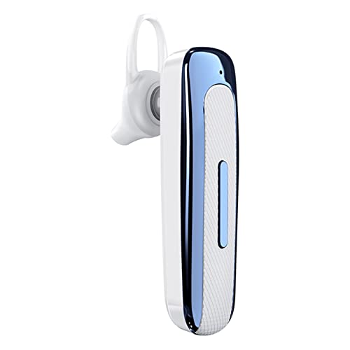 Ouitble Bluetooth Kopfhörer Sport Single in Ear Kopfhörer Kabellos Stereo Bluetooth Headset mit Ohrhaken IPX5 Wasserdicht 20 Std Sprechzeit für Business Büro Autofahren (Weiß Blau) von Ouitble