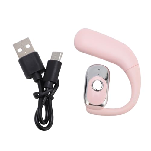 Ouitble Kopfhörer Kabellos Bluetooth 5.4 Open Ear Einzeln Sportkopfhörer Kabellos 180° Drehung mit Ohrhaken USB C Kabel für Business Autofahren Büro (Rosenate) von Ouitble