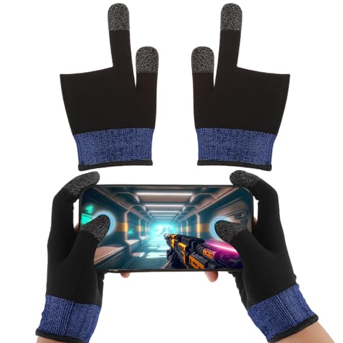 Ouligay Gaming Finger Sleeves,Mobile Gaming Finger Sleeve,Atmungsaktiv Gaming Handschuhe für Mobile Gaming-Bieten Flüssiges Spielerlebnis（Blau） von Ouligay