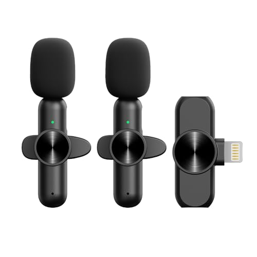 Oulyfuyo Lavalier Mikrofon Kabellos, Plug-Play Mini mikrofon für iOS, 2.4G Ultra-Low Delay Wireless Ansteckmikrofon mit Rauschunterdrückung für Aufnahme, Live Streaming, YouTube, TikTok von Oulyfuyo