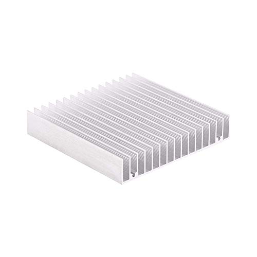 1 teiliges Aluminium Kühlkörpermodul Kühlrippen Kühlkörper für Hochleistungs Transistor Halbleiterbauelemente mit 16 teiligen Lamellen 100 mm (L) x 100 mm (B) x 100 mm (B) x 18 mm (H) von Oumefar